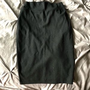 Black mid length skirt